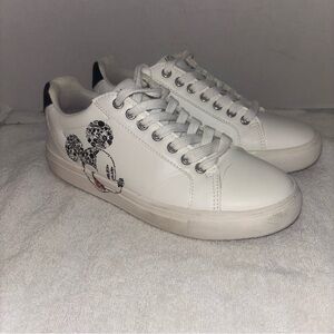 Disney White and Black Cartoon Sneakers